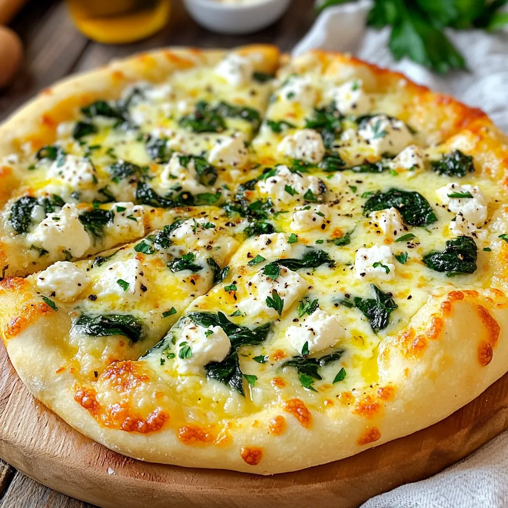 Dive into the delightful world of Greek-inspired flavors with our Greek Roasted Garlic Spinach White Pizza. This mouthwatering recipe is a beautiful fusion of creamy ricotta cheese, savory roasted garlic, and fresh spinach, all resting atop a perfectly crispy pizza crust. Not only does this pizza tantalize the taste buds, but it also offers a nutritious twist on a classic favorite, making it ideal for a quick weeknight dinner or a gathering with friends. The blend of flavors and textures in this dish showcases the essence of Mediterranean cuisine, paying homage to the rich culinary traditions of Greece while ensuring a satisfying meal for everyone at the table.