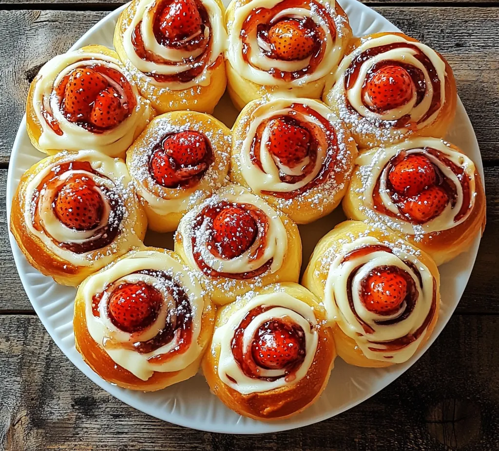 If you're a fan of decadent desserts, then you'll absolutely love the exquisite combination of flavors found in Strawberry Cheesecake Sweet Rolls. This delightful treat takes the best elements of two beloved desserts — the creamy richness of cheesecake and the fluffy sweetness of cinnamon rolls — and melds them into a single, mouthwatering experience. Imagine biting into a soft, pillowy roll that’s filled with a luscious cream cheese mixture, swirled with fresh strawberries and topped with a sweet glaze. It’s a harmonious blend of textures and tastes that’s sure to impress anyone lucky enough to try them.