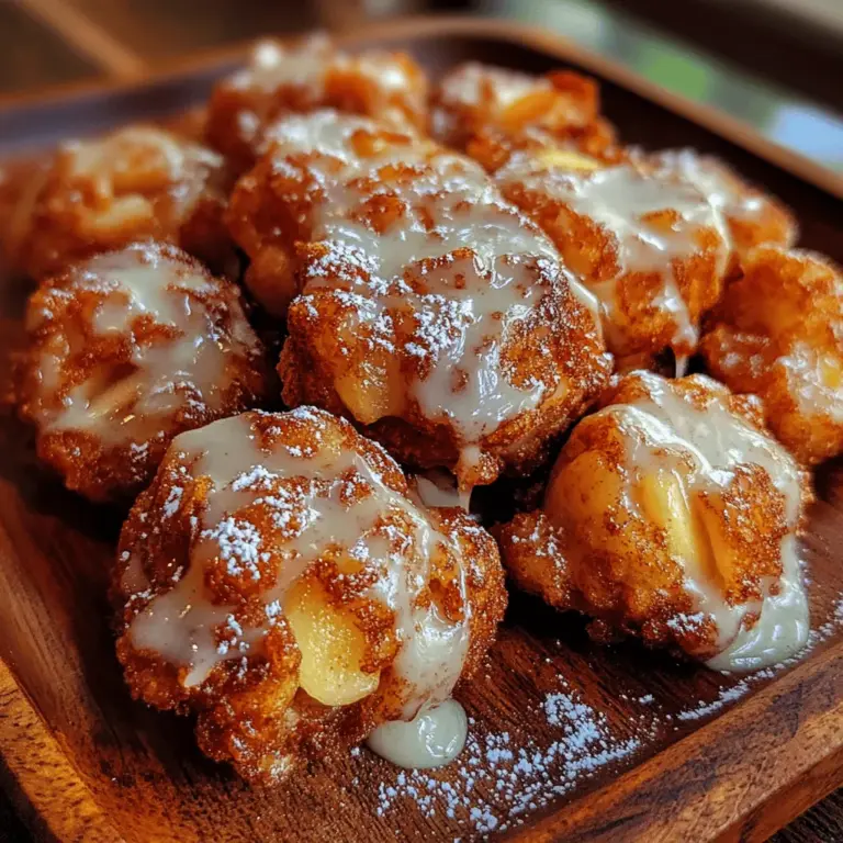 Delve into the delightful world of homemade treats with our irresistible Cinnamon-Glazed Apple Fritter Bites. These bite-sized wonders combine the tartness of fresh apples with a sweet, cinnamon-infused glaze, making them perfect for any occasion. Whether you’re seeking a comforting dessert or a unique breakfast option, these fritter bites promise to bring warmth and joy to your table. In this article, we will explore the intricacies of the recipe, provide you with detailed instructions, and highlight the ingredients that make these fritters a must-try.