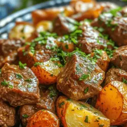 If you’re on the hunt for a hearty meal that combines rich flavors with minimal effort, look no further than the Slow Cooker Garlic Butter Beef Bites & Potatoes. This dish effortlessly brings together tender beef bites, creamy potatoes, and aromatic garlic, making it a go-to recipe for any occasion, whether it's a cozy family dinner or a gathering with friends. The magic of this dish lies not only in its taste but also in the method of slow cooking, which allows all the ingredients to meld together beautifully, enhancing every bite.