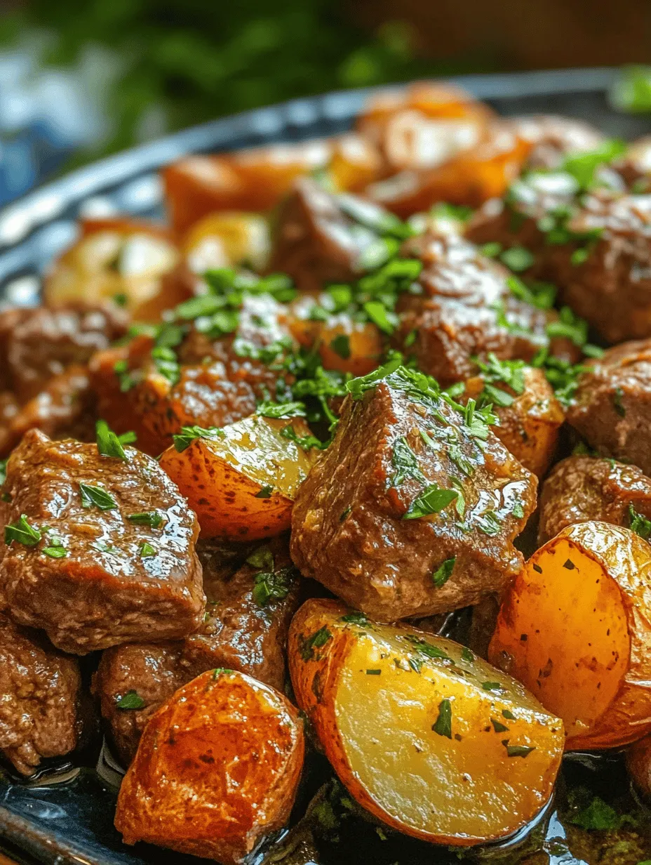 If you’re on the hunt for a hearty meal that combines rich flavors with minimal effort, look no further than the Slow Cooker Garlic Butter Beef Bites & Potatoes. This dish effortlessly brings together tender beef bites, creamy potatoes, and aromatic garlic, making it a go-to recipe for any occasion, whether it's a cozy family dinner or a gathering with friends. The magic of this dish lies not only in its taste but also in the method of slow cooking, which allows all the ingredients to meld together beautifully, enhancing every bite.