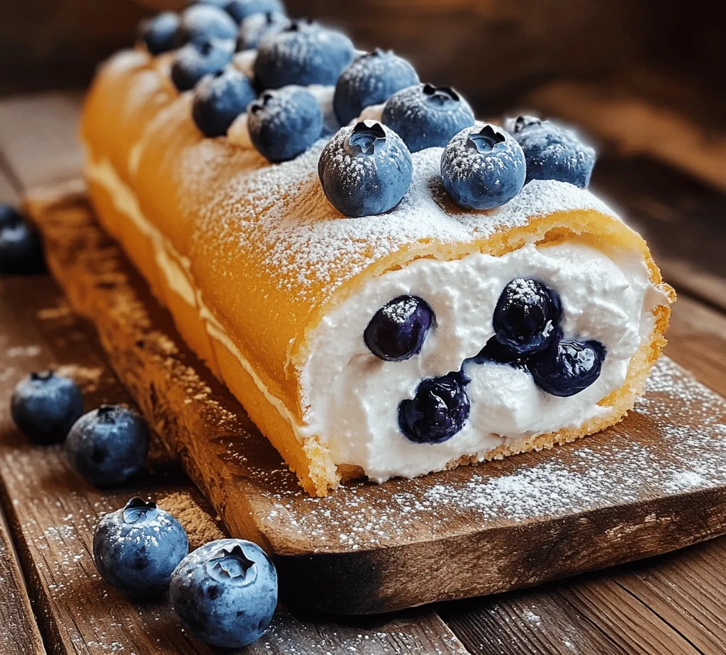 If you’re looking for a dessert that combines visual appeal with mouthwatering flavor, the delightful blueberry roll cake is a perfect choice. This charming cake features a light, airy sponge rolled around a luscious filling, often adorned with fresh blueberries that not only elevate the look but also enhance the taste. The contrast of the fluffy cake and the juicy blueberries creates a delightful experience for the senses, making it a favorite among dessert lovers.