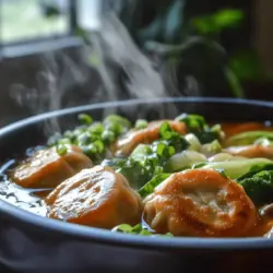 When the weather turns chilly or you need a comforting meal to warm your soul, nothing beats a steaming bowl of soup. Enter Cozy Potsticker Soup with Mushrooms and Bok Choy, a delightful dish that combines the heartiness of potstickers with the rich, savory flavors of a well-crafted broth. This recipe transcends the ordinary, offering a perfect blend of textures and tastes that will leave you feeling satisfied and cozy.