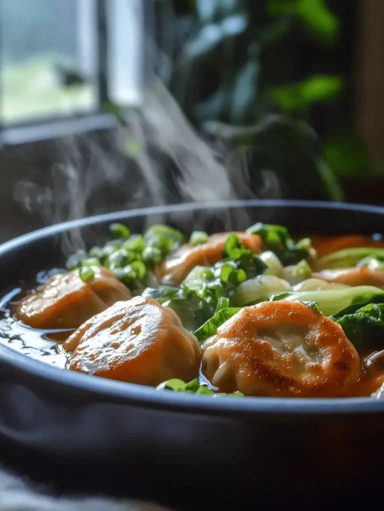 When the weather turns chilly or you need a comforting meal to warm your soul, nothing beats a steaming bowl of soup. Enter Cozy Potsticker Soup with Mushrooms and Bok Choy, a delightful dish that combines the heartiness of potstickers with the rich, savory flavors of a well-crafted broth. This recipe transcends the ordinary, offering a perfect blend of textures and tastes that will leave you feeling satisfied and cozy.