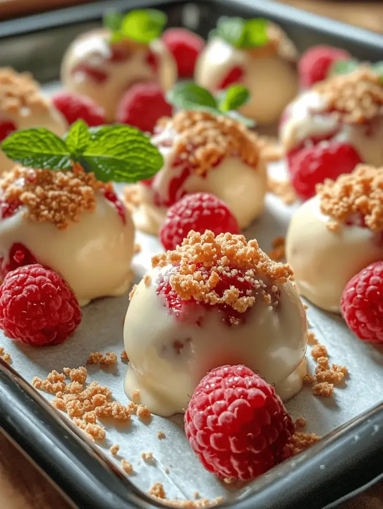 When it comes to desserts that combine elegance with indulgence, few can rival the decadent allure of white chocolate raspberry cheesecake balls. This delightful treat marries the rich creaminess of traditional cheesecake with the tart brightness of fresh raspberries, all wrapped in a luscious coating of velvety white chocolate. Each bite offers a harmonious blend of flavors and textures, making these cheesecake balls an irresistible choice for any gathering or celebration.