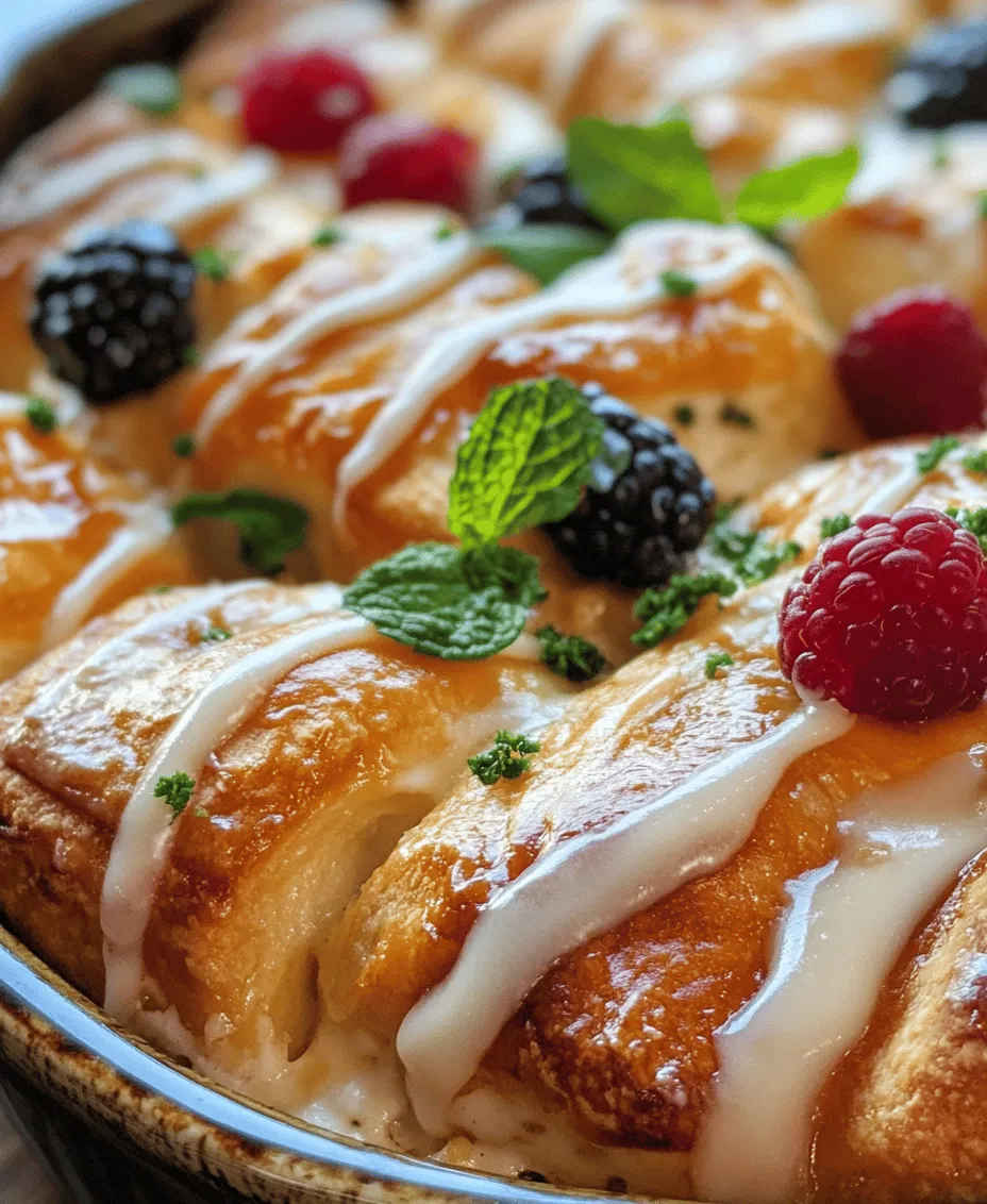 If you’re in search of a dessert that combines convenience and indulgence, look no further than the Cheesecake Crescent Rolls Casserole. This delightful treat brings together the rich, creamy flavor of cheesecake with the flaky, buttery goodness of crescent rolls, creating a dessert that is not only visually stunning but also incredibly satisfying. The casserole format makes it an ideal option for gatherings, allowing you to serve a crowd without the fuss of individual servings.