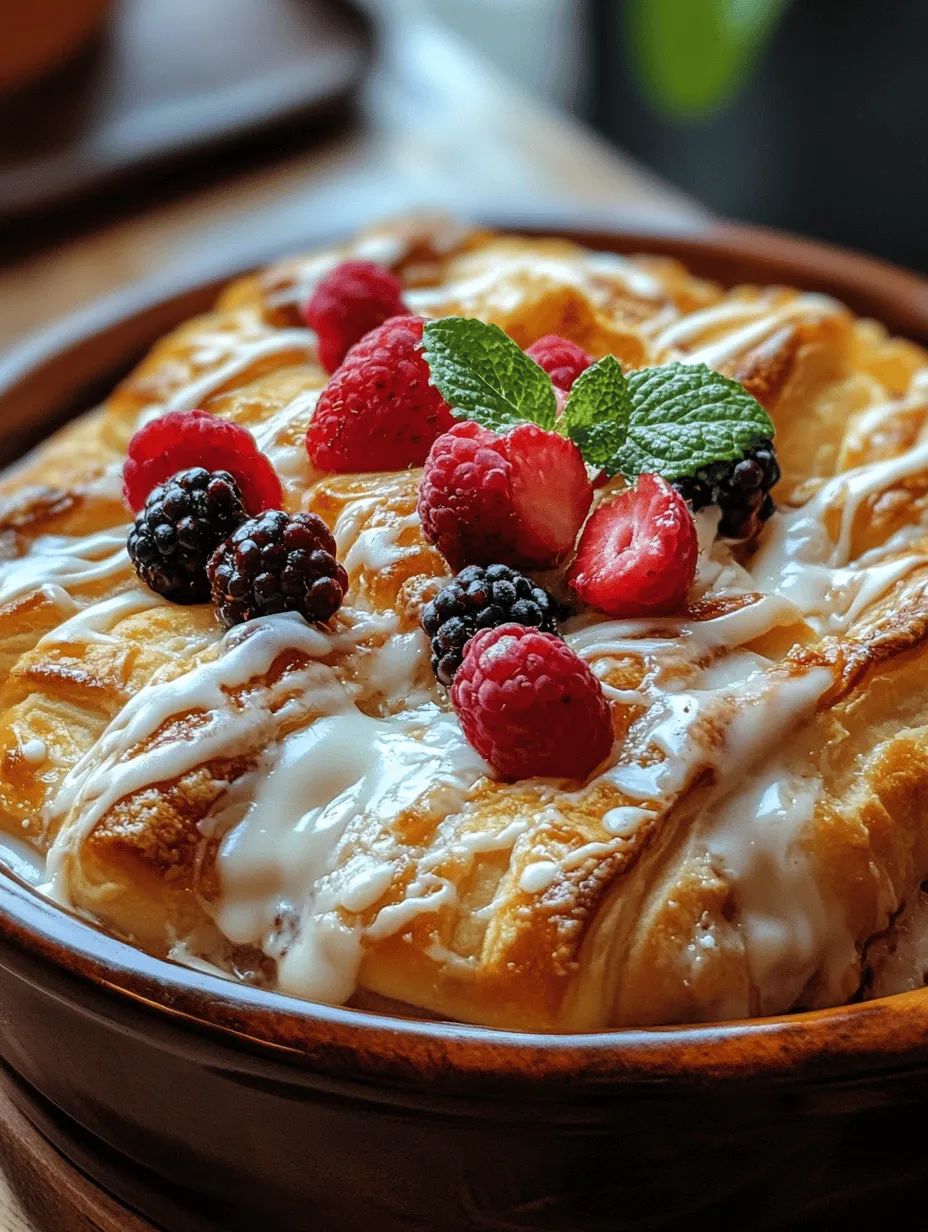 If you’re in search of a dessert that combines convenience and indulgence, look no further than the Cheesecake Crescent Rolls Casserole. This delightful treat brings together the rich, creamy flavor of cheesecake with the flaky, buttery goodness of crescent rolls, creating a dessert that is not only visually stunning but also incredibly satisfying. The casserole format makes it an ideal option for gatherings, allowing you to serve a crowd without the fuss of individual servings.