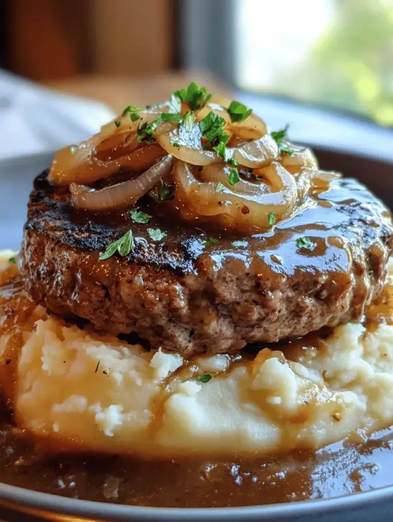 When it comes to comfort food, few dishes evoke the warm, nostalgic feelings of home quite like Sizzling Hamburger Steak with Savory Onions & Gravy. This classic American dish combines the hearty flavors of juicy hamburger steaks with a rich, savory gravy, creating a meal that is both satisfying and indulgent. The sizzling sound as it hits the plate and the aroma of savory onions wafting through the air make this dish a family favorite that warms hearts and bellies alike.