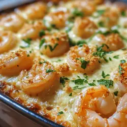 If you're looking to impress your guests with an indulgent seafood dish that radiates sophistication and flavor, look no further than the Gourmet Garlic Shrimp Gratin Delight. This culinary masterpiece combines the rich and robust flavors of garlic, creamy cheese, and succulent shrimp, creating a dish that is both comforting and elegant. The gratin method of cooking not only enhances the flavors but also adds an appealing golden crust that is visually stunning and irresistible.