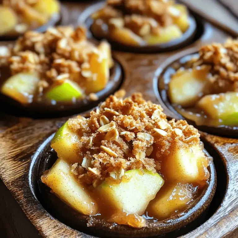 To create the perfect Mini Apple Crisp Bites, it's essential to understand the role of each ingredient in the recipe. The combination of fresh apples, flavor enhancers, and a crumbly crisp topping contributes to the overall success of this dessert.