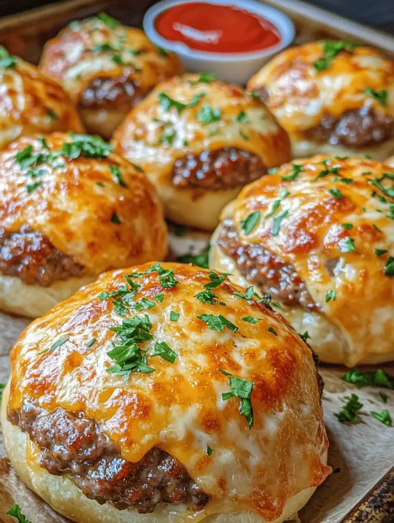 Are you ready to elevate your snack game with a mouthwatering recipe that combines the irresistible flavors of cheeseburgers and garlic Parmesan? Enter the Garlic Parmesan Cheeseburger Bombs—a delightful fusion that is perfect for any occasion. Whether you’re hosting a game day gathering, planning a family dinner, or simply craving a fun twist on traditional comfort food, these bomb-style snacks are sure to impress.