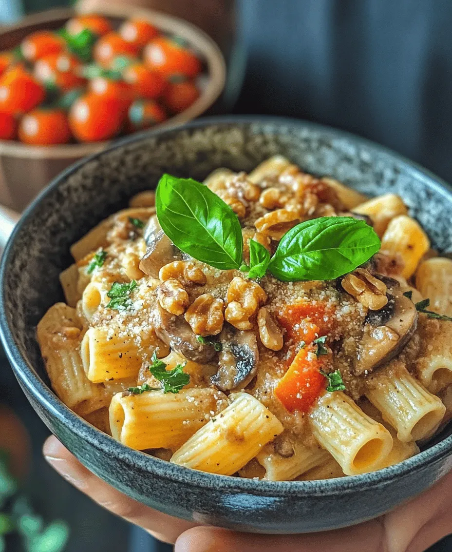 In the realm of plant-based cuisine, finding meals that satisfy both the palate and nutritional needs can sometimes be a challenge. However, look no further than Rigatoni with Vegan Walnut Mushroom Meat Sauce, a dish that masterfully combines hearty rigatoni pasta with a rich, umami-packed sauce made from walnuts and mushrooms. This recipe not only delivers on flavor but also serves as a nutritious, plant-based option that can appeal to vegans and non-vegans alike.