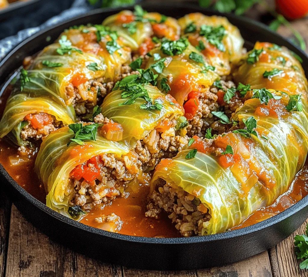 Savory stuffed cabbage rolls are a cherished dish that has transcended time and geography, becoming a beloved comfort food in various cultures around the world. This dish, with its delicate cabbage leaves enveloping a flavorful filling, embodies a perfect harmony of taste and texture. Cabbage rolls are not just a meal; they evoke warmth and nostalgia, often reminding families of gatherings around the dinner table, sharing stories, and creating memories. The rich flavors of seasoned meat, rice, and aromatic spices meld beautifully, making these rolls a nourishing main course that can be enjoyed any day of the week.