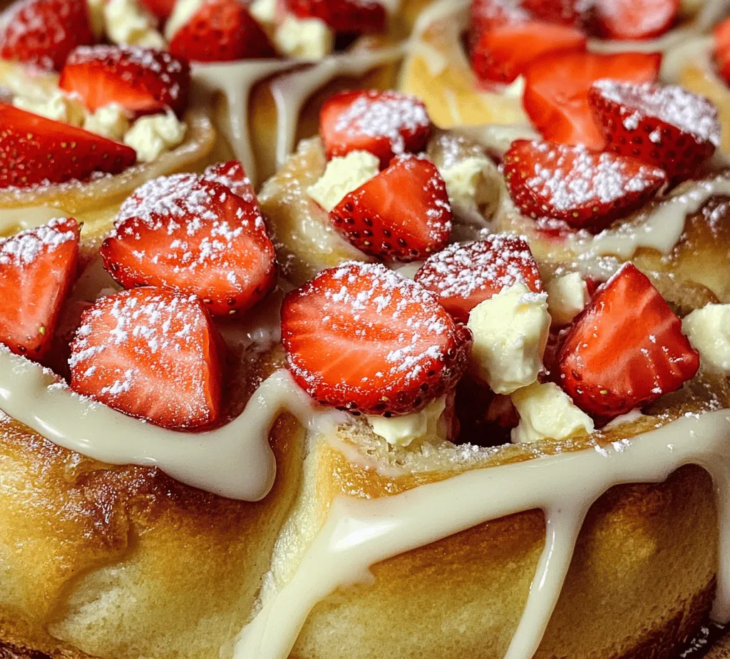 If you're on the hunt for a delightful treat that beautifully combines the rich, creamy flavor of cheesecake with the sweetness of fresh strawberries, look no further than strawberry cheesecake sweet rolls. These indulgent rolls are more than just a dessert; they have the versatility to shine as a breakfast option, a sweet snack at gatherings, or a show-stopping addition to any brunch spread. The fluffy dough is enveloped around a luscious cheesecake filling, studded with juicy strawberries, and topped with a sweet glaze that brings the whole dish together.