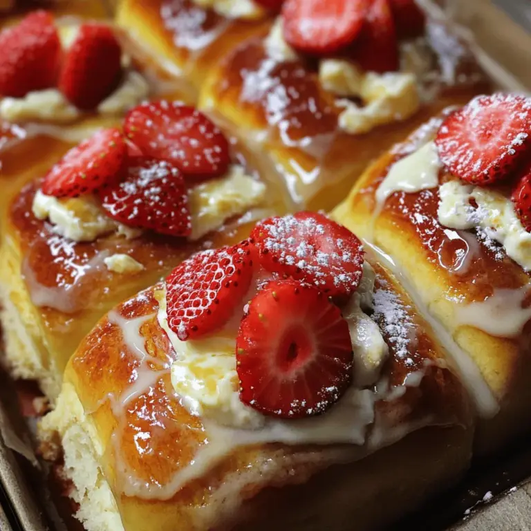 If you're on the hunt for a delightful treat that beautifully combines the rich, creamy flavor of cheesecake with the sweetness of fresh strawberries, look no further than strawberry cheesecake sweet rolls. These indulgent rolls are more than just a dessert; they have the versatility to shine as a breakfast option, a sweet snack at gatherings, or a show-stopping addition to any brunch spread. The fluffy dough is enveloped around a luscious cheesecake filling, studded with juicy strawberries, and topped with a sweet glaze that brings the whole dish together.