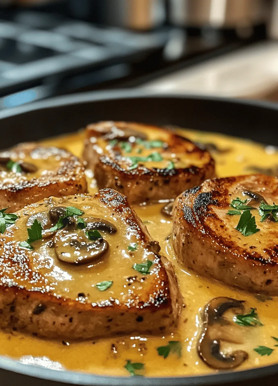 Savory pork chops with creamy mushroom gravy is a dish that encapsulates the essence of home cooking: comforting, rich, and utterly satisfying. This delightful recipe showcases tender, juicy pork chops paired with a luscious mushroom gravy that is both creamy and full of flavor. Pork chops have long been a staple in many kitchens, revered for their versatility and ability to absorb a variety of seasonings and sauces.