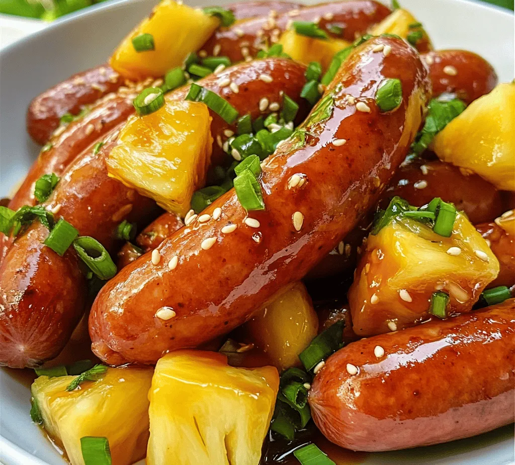 If you're looking for a crowd-pleasing appetizer that combines the tropical flavors of Hawaii with a classic American favorite, look no further than Smoky Hawaiian Little Smokies. These delectable bite-sized sausages are not only easy to prepare but also packed with flavor, making them a perfect choice for gatherings, parties, or casual family dinners. Their sweet, smoky, and savory notes create a harmonious balance that will leave your guests coming back for more.