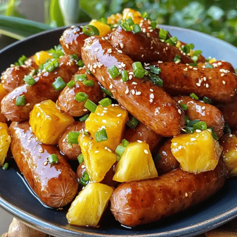 If you're looking for a crowd-pleasing appetizer that combines the tropical flavors of Hawaii with a classic American favorite, look no further than Smoky Hawaiian Little Smokies. These delectable bite-sized sausages are not only easy to prepare but also packed with flavor, making them a perfect choice for gatherings, parties, or casual family dinners. Their sweet, smoky, and savory notes create a harmonious balance that will leave your guests coming back for more.