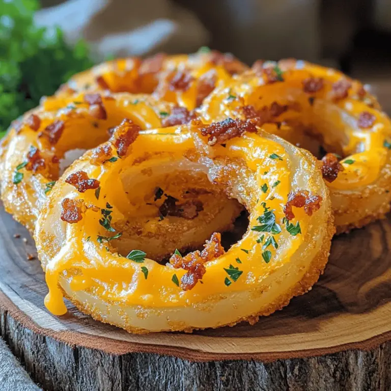 Indulging in a plate of cheesy bacon onion rings is an experience that satisfies the deepest cravings for savory snacks. This delightful dish marries the natural sweetness of onions with the rich, savory flavors of crispy bacon and gooey cheese, creating a tantalizing treat perfect for any occasion. Whether you're hosting a gathering with friends, enjoying a game day feast, or simply looking for a flavorful appetizer to impress your family, cheesy bacon onion rings are sure to steal the show.