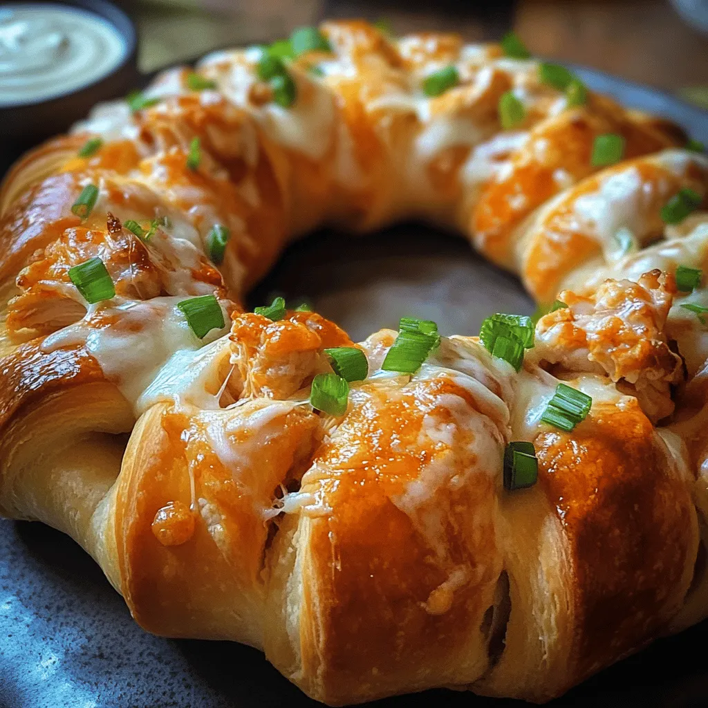 Are you looking for an irresistible dish that combines the savory goodness of buffalo chicken with the comforting embrace of crescent rolls? Look no further than the Buffalo Chicken Crescent Ring! This delightful recipe is perfect for a variety of occasions—whether you’re hosting a game day gathering, preparing a family dinner, or simply wanting to impress your guests with a unique culinary creation.