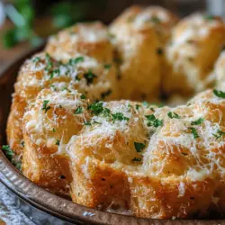 Monkey bread has become a beloved staple in many households, known for its warm, pull-apart texture and shareable nature. This delightful dish is perfect for gatherings, making it a popular choice for parties, family dinners, and casual get-togethers. Traditionally sweet, monkey bread is composed of dough balls rolled in cinnamon sugar, but in this recipe, we introduce a savory variation that will tantalize your taste buds: Garlic Parmesan Monkey Bread.