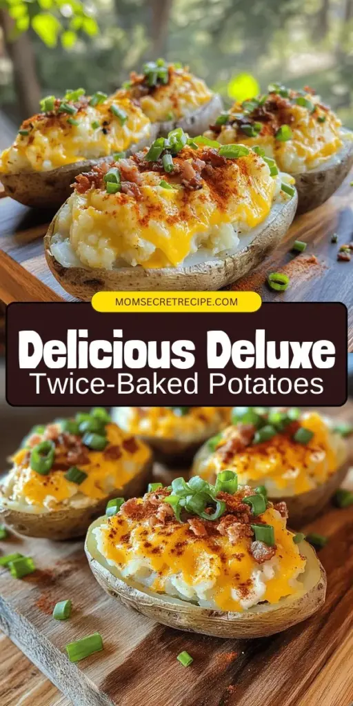 Elevate your dining experience with our Deluxe Stuffed Twice-Baked Potatoes recipe, a creamy and cheesy delight that will impress everyone at the table. Packed with sharp cheddar, crispy bacon, and fresh green onions, these potatoes are perfect for gatherings or a cozy family dinner. Discover how simple ingredients can come together to create a mouthwatering dish. Click through to explore the full recipe and bring comfort food to your next meal!