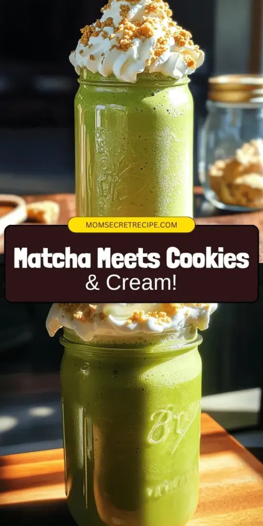 Discover the deliciousness of a Cookies & Cream Matcha Frappe, where rich cookies meet earthy matcha in a refreshing beverage that's perfect for any occasion. This guide provides easy step-by-step instructions and ingredient tips to help you craft this delightful drink at home. With customizable options to suit your tastes, you're bound to impress friends and family. Click through to explore the full recipe and indulge in this unique fusion of flavors today!