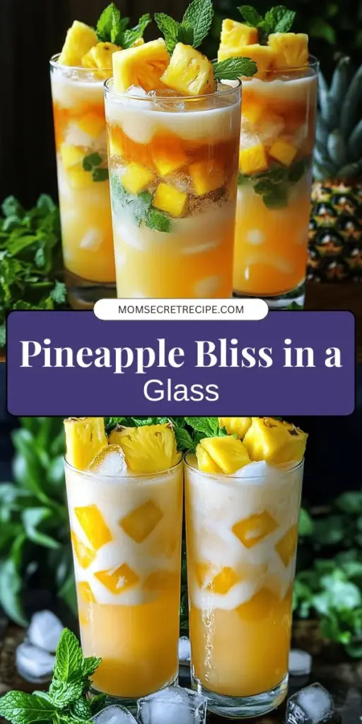 Escape to paradise with the Tropical Pineapple Bliss Cocktail, a refreshing drink perfect for summer! This delightful mix of pineapple, coconut water, and citrus not only tantalizes your taste buds but also nourishes your body with natural ingredients and health benefits. Easy to prepare and fully customizable, this cocktail is a must-try for gatherings or relaxed evenings at home. Click through to explore the full recipe and bring a touch of tropical bliss to your next event!