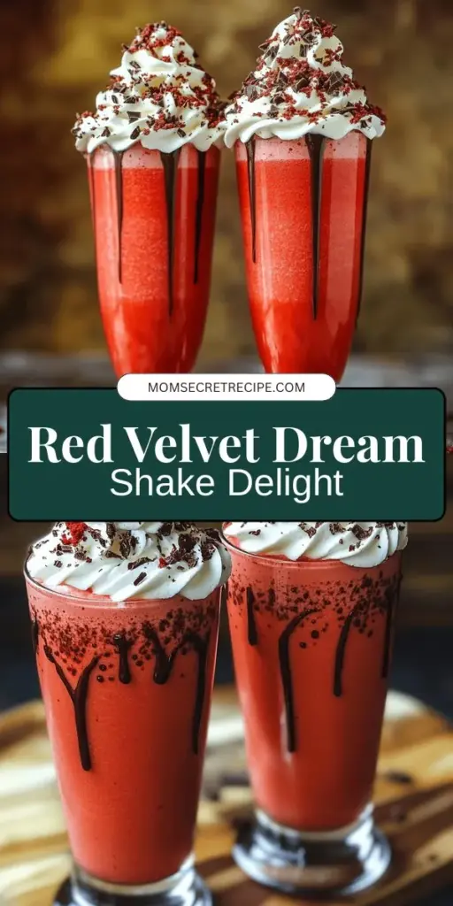 Indulge in the delightful flavors of the Red Velvet Dream Milkshake, a perfect treat for any occasion! This creamy concoction blends the classic taste of red velvet cake with smooth vanilla ice cream for a truly luxurious experience. Discover the essential ingredients and step-by-step guide to create this irresistible drink at home. Click through to explore the full recipe and treat yourself to a tasty nostalgia that will impress your friends and family!