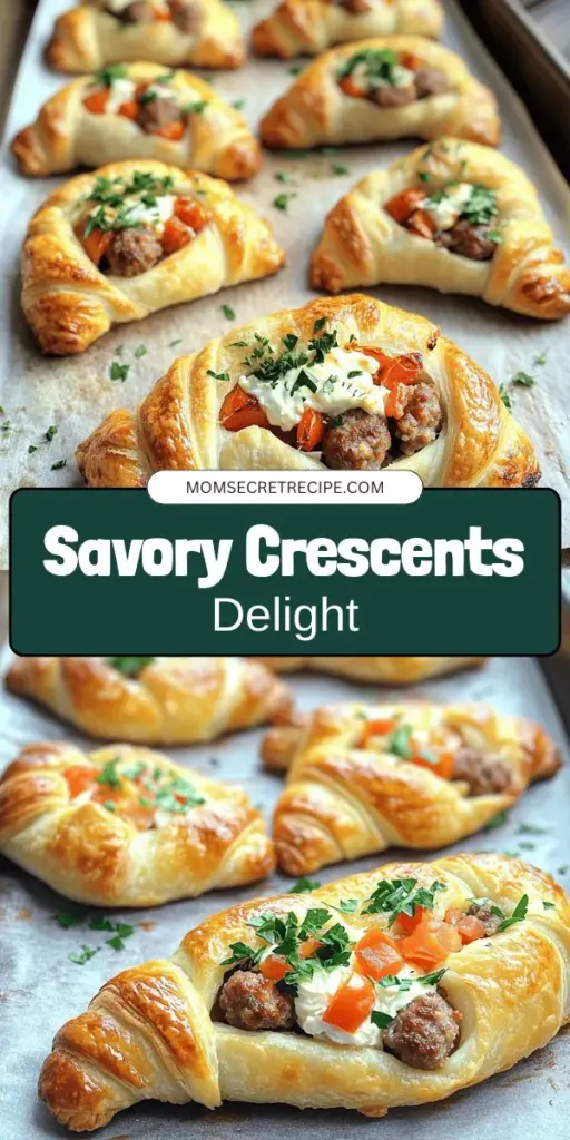 Discover the ultimate snack with our Sausage & Cream Cheese Crescents Delight recipe! This easy-to-make appetizer is perfect for any occasion, combining savory sausage, creamy cheese, and flaky crescent dough in a mouthwatering bite. Customize with your favorite spices and sausage types for a twist. Impress your guests and satisfy your cravings—click through to explore this delicious recipe and start rolling your way to snack heaven!