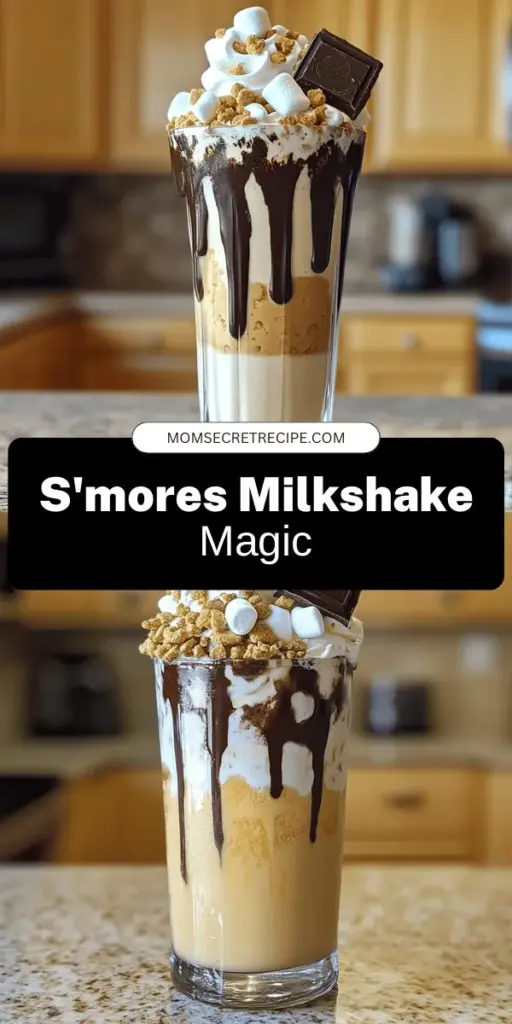 Experience the ultimate summer treat with our S'mores Milkshake Delight, a rich and creamy twist on the classic campfire favorite! This indulgent milkshake blends vanilla ice cream, chocolate syrup, crushed graham crackers, and mini marshmallows for a deliciously nostalgic flavor in every sip. Perfect for parties or a cozy night in, this simple recipe is a crowd-pleaser. Click through to explore step-by-step instructions and impress your family with this delightful drink!