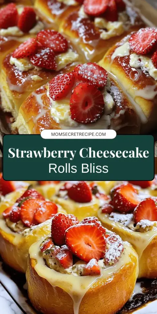 Indulge in the delightful taste of strawberry cheesecake sweet rolls, a treat that perfectly blends creamy cheesecake and fresh strawberries. Ideal for breakfast or a sweet snack, these soft, pillowy rolls are easy to make and sure to impress. Discover how to create this heavenly dessert with simple ingredients and step-by-step instructions. Click through to explore the recipe and start baking your new favorite treat today!