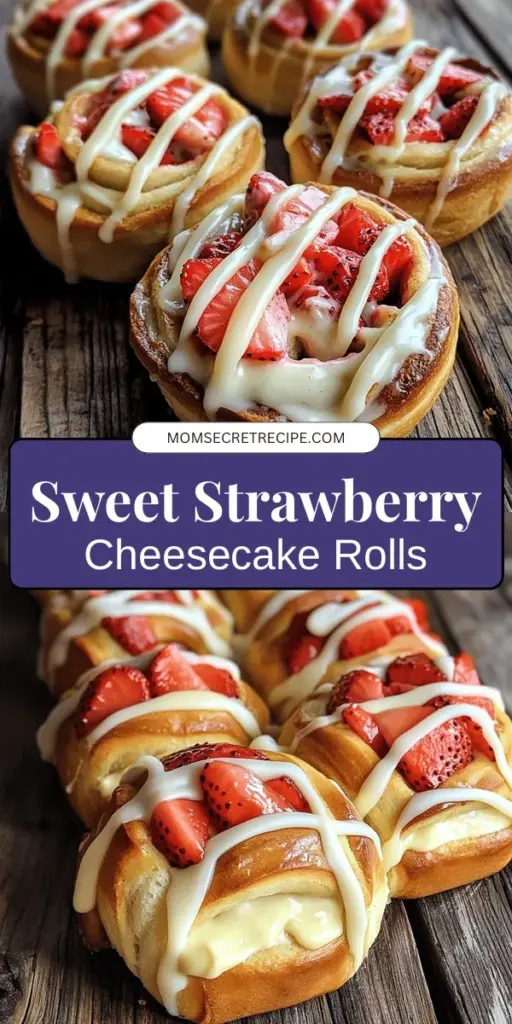 Indulge in the delightful fusion of flavors with our Strawberry Cheesecake Sweet Rolls recipe! Experience the perfect blend of fluffy dough, creamy cheesecake filling, and fresh strawberries, making these rolls an ideal treat for any time of day. Whether for breakfast or dessert, your family and friends will be amazed. Ready to create these irresistible rolls from scratch? Click through to explore this easy step-by-step recipe and get baking today!