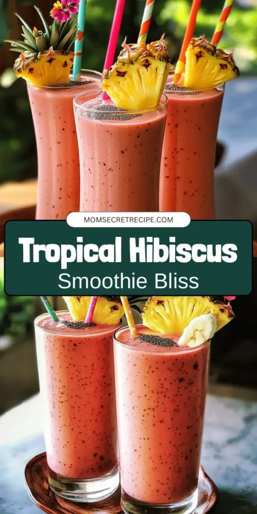 Refresh your day with the delightful Hibiscus Tea Pineapple Smoothie! This vibrant drink combines tangy hibiscus tea, sweet pineapple, and creamy banana, creating a blissfully nutritious beverage perfect for breakfast or a revitalizing snack. Packed with antioxidants and essential vitamins, it's not just delicious but also good for your health. Ready to whip up your tropical delight? Click through for easy recipes and tips to make this refreshing smoothie at home!