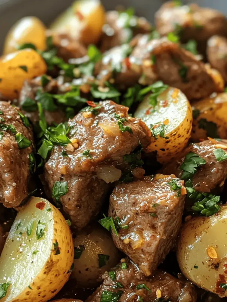 If you're looking for a comforting, hearty meal that practically cooks itself, the Slow Cooker Garlic Butter Beef Bites & Potatoes is your answer. This recipe combines tender beef sirloin with baby potatoes, all simmered in a rich garlic butter sauce that infuses every bite with flavor. The beauty of this dish lies not only in its taste but also in the simplicity of preparation. Just set it and forget it, allowing the slow cooker to work its magic while you attend to other tasks or simply relax.