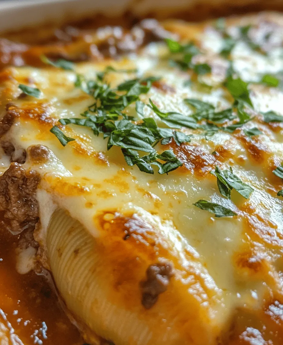 Comfort food has a unique way of bringing people together, and few dishes exemplify this as beautifully as Cheesy Beef-Stuffed Shells with Creamy Ricotta Filling. This savory meal encompasses a delightful combination of hearty flavors and creamy textures that appeal to both young and old alike. Imagine a plate filled with jumbo pasta shells, perfectly stuffed with a savory mixture of seasoned ground beef and a rich, creamy ricotta filling, all bathed in a luscious marinara sauce and topped with gooey melted cheese. This dish is not just a meal; it's an experience that evokes feelings of warmth and nostalgia, making it a perfect choice for cozy family dinners, festive gatherings, or even meal prep for those busy weeknights.