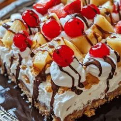 To create the No-Bake Banana Split Cake Delight, understanding the role of each ingredient is crucial. Here’s a breakdown of the key ingredients that come together to form this delightful dessert.