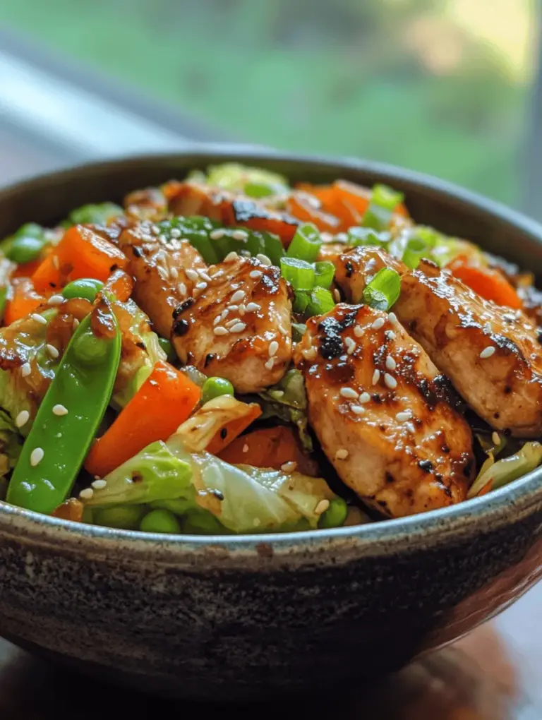 To create the tantalizing sauce for your Zesty Chinese Chicken Cabbage Stir-Fry, it’s essential to achieve a harmonious balance of flavors. Begin by combining soy sauce, oyster sauce, and a splash of rice vinegar in a small bowl. The soy sauce provides a salty umami base, while the oyster sauce lends a rich depth, enhancing the overall taste of the dish. The rice vinegar adds a tangy brightness that cuts through the richness, making the dish refreshing.