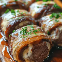 If you’re looking for a savory and satisfying dish that combines rich flavors with an elegant presentation, then French Onion Beef Roll-Ups should be at the top of your recipe list. This delectable dish takes the classic flavors of French onion soup and transforms them into a unique and hearty meal that’s perfect for family dinners, special occasions, or even meal prep. The tender beef, sweet caramelized onions, and creamy cheese come together in a way that is not only mouthwatering but also visually stunning when plated.