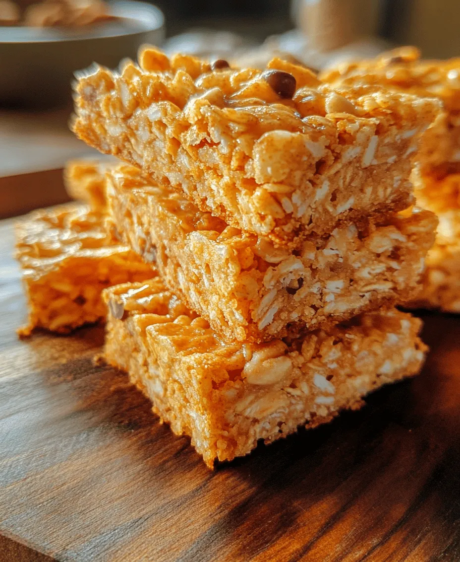 At the foundation of these cereal bars are puffed rice cereal and rolled oats. Both ingredients contribute to the crunchy texture that makes these treats so appealing.