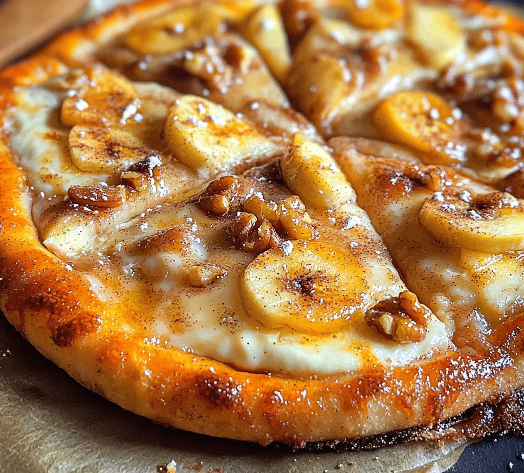 Discover the delightful world of desserts with our <strong>Cinnamon-Sugar Delight Pizza</strong>. This unique twist on traditional pizza combines the comforting flavors of cinnamon and sugar with a creamy topping, creating a sweet treat that is perfect for any occasion. Whether you’re seeking a quick dessert to impress guests or a fun family activity, this recipe is both easy to make and delicious. The blend of warm spices and a rich, sweet base will have everyone asking for seconds.” /></p>
</p>
<h3>Proportions and Variations for Different Flavor Profiles</h3>
</p>
<p>When it comes to creating your Cinnamon-Sugar Delight Pizza, the beauty lies in its versatility. The basic recipe is just the starting point; you can adjust the proportions of cinnamon and sugar to suit your taste. For a more pronounced cinnamon flavor, increase the cinnamon to 2 tablespoons, while reducing the sugar slightly to maintain balance. Conversely, if you prefer a sweeter pizza, feel free to enhance the sugar up to 1 cup.</p>
</p>
<p>Variations can also be made by experimenting with different flavor profiles. For a nutty twist, consider adding a tablespoon of almond extract or hazelnut syrup to the cream cheese topping. Alternatively, if you’re a fan of spice, a pinch of nutmeg or cardamom can elevate the flavors. Don’t hesitate to incorporate citrus zest, such as orange or lemon, to introduce a refreshing brightness that complements the sweetness.</p>
</p>
<h3>How to Evenly Distribute the Mixture Over the Dough</h3>
</p>
<p>Achieving an even distribution of the cinnamon-sugar mixture over the dough is crucial for ensuring each bite is flavorful. Start by blending the cinnamon and sugar together in a small bowl. For an even spread, use a sifter or fine mesh strainer to sprinkle the mixture over the dough. This method allows for a more controlled application, preventing clumps and ensuring that every inch of the dough is covered.</p>
</p>
<p>Alternatively, you can lightly brush melted butter over the dough before sprinkling the mixture, which not only helps it stick but also adds an extra layer of flavor. For a fun twist, you can create a design using the cinnamon-sugar mixture, adding visual appeal to your pizza.</p>
</p>
<h3>Cream Cheese Topping: A Key Component</h3>
</p>
<p>The cream cheese topping is what truly elevates the Cinnamon-Sugar Delight Pizza, giving it a rich and creamy texture. To prepare this topping, start by allowing 8 ounces of cream cheese to soften at room temperature for about 30 minutes. Then, in a medium bowl, beat the cream cheese using an electric mixer until it’s smooth and fluffy. Gradually add 1 cup of powdered sugar and 1 teaspoon of vanilla extract, mixing until well combined.</p>
</p>
<p>For achieving a smooth and creamy consistency, ensure that your cream cheese is at room temperature before mixing. If you find the mixture too thick, you can add a tablespoon of milk or heavy cream to loosen it up. The goal is to have a spreadable texture that can easily be dolloped onto the pizza.</p>
</p>
<p>To dollop and spread the topping for optimal presentation, use a spoon or a spatula to place small dollops of the cream cheese mixture across the surface of the pizza. Once dolloped, gently spread the topping towards the edges, leaving a small border around the crust to create an appealing visual effect. This not only looks beautiful but also ensures that every slice is generously topped.</p>
</p>
<h3>Adding Optional Toppings</h3>
</p>
<p>While the cream cheese topping is delightful on its own, adding fresh fruits and nuts can take your Cinnamon-Sugar Delight Pizza to the next level. Fresh apple slices or banana rounds not only add a pop of color but also provide a refreshing contrast to the sweetness. When selecting apples, look for varieties like Granny Smith for a tart flavor, or Honeycrisp for a sweeter bite.</p>
</p>
<p>To prepare your fruits, wash them thoroughly and slice them thinly to ensure even distribution on the pizza. If using bananas, slice them just before serving to prevent browning. For an extra layer of flavor, you can toss the fruit in a little lemon juice or cinnamon sugar.</p>
</p>
<p>Incorporating nuts such as walnuts or pecans adds a delightful crunch and enhances the overall flavor profile. Roughly chop the nuts and sprinkle them over the cream cheese topping before baking, or you can add them as a finishing touch after baking for a toasted texture. The nuttiness beautifully complements the sweetness of the cinnamon and sugar, creating a well-rounded dessert.</p>
</p>
<h3>Baking the Cinnamon-Sugar Delight Pizza</h3>
</p>
<p>Preheating your oven is essential for achieving the perfect bake. Begin by preheating your oven to 375°F (190°C) while you prepare your pizza. For the best results, use a pizza stone or baking sheet lined with parchment paper to ensure an even cooking surface. If you opt for a baking sheet, lightly grease it with cooking spray or butter to prevent sticking.</p>
</p>
<p>Once your oven reaches the desired temperature, carefully transfer your assembled pizza onto the baking surface. Bake for approximately 15-20 minutes, or until the crust is golden brown and the cinnamon-sugar mixture is bubbly. Keep an eye on the pizza as it bakes; if the edges start to brown too quickly, you can rotate the pizza or cover the edges with aluminum foil to prevent burning.</p>
</p>
<p>Signs that your pizza is baked to perfection include a golden crust and the enticing aroma of cinnamon wafting through your kitchen. The cream cheese topping should be slightly set but still soft, making it perfect for slicing.</p>
</p>
<h3>Serving Suggestions</h3>
</p>
<p>When it comes to serving your Cinnamon-Sugar Delight Pizza, presentation is key. Slice the pizza into generous pieces and arrange them on a beautiful serving platter. For an extra touch, dust the top with a light sprinkling of powdered sugar or cinnamon before serving, which creates a lovely visual appeal.</p>
</p>
<p>Pair this dessert with a variety of beverages to enhance the experience. A steaming cup of coffee or a glass of cold milk complements the sweetness of the pizza beautifully. For a more indulgent treat, consider serving it alongside a scoop of vanilla ice cream, which will melt into the warm pizza, creating a decadent dessert experience.</p>
</p>
<p>If you’re hosting a gathering, this pizza can also be paired with other desserts for a delightful dessert table. Consider serving alongside mini cheesecakes or fruit platters to provide a balance of flavors and textures.</p>
</p>
<h3>Nutritional Information</h3>
</p>
<p>Understanding the nutritional content of your Cinnamon-Sugar Delight Pizza can help you make informed choices while still enjoying this delectable treat. A typical serving of this pizza contains approximately 250-300 calories, depending on the size and additional toppings used. The primary sources of calories come from the cream cheese, sugar, and dough, which provide energy but also contribute to its indulgent nature.</p>
</p>
<p>For those looking to balance indulgence with mindful eating, consider modifications to create a lighter version. You can use reduced-fat cream cheese or Greek yogurt in place of regular cream cheese for a lower-calorie option. Additionally, using whole wheat flour for the dough can increase the fiber content, making it more nutritious. Reducing the sugar in the dough and topping can also lessen the overall calorie count without sacrificing too much flavor.</p>
</p>
<h3>Conclusion</h3>
</p>
<p>In summary, the Cinnamon-Sugar Delight Pizza is a delectable dessert that marries the flavors of cinnamon and sugar with a creamy topping, making it an irresistible choice for any dessert lover. This recipe not only allows for creativity in the kitchen but also provides opportunities for customization based on personal preferences and dietary needs. Enjoy the process of making this sweet pizza, and savor the delightful flavors that come together in each bite. Whether you serve it at a gathering or enjoy it as a family treat, this dessert is sure to become a favorite in your home. Treat yourself and your loved ones to this delightful dessert, and let the flavors of cinnamon and cream cheese create lasting memories around the table.</p>
</div>