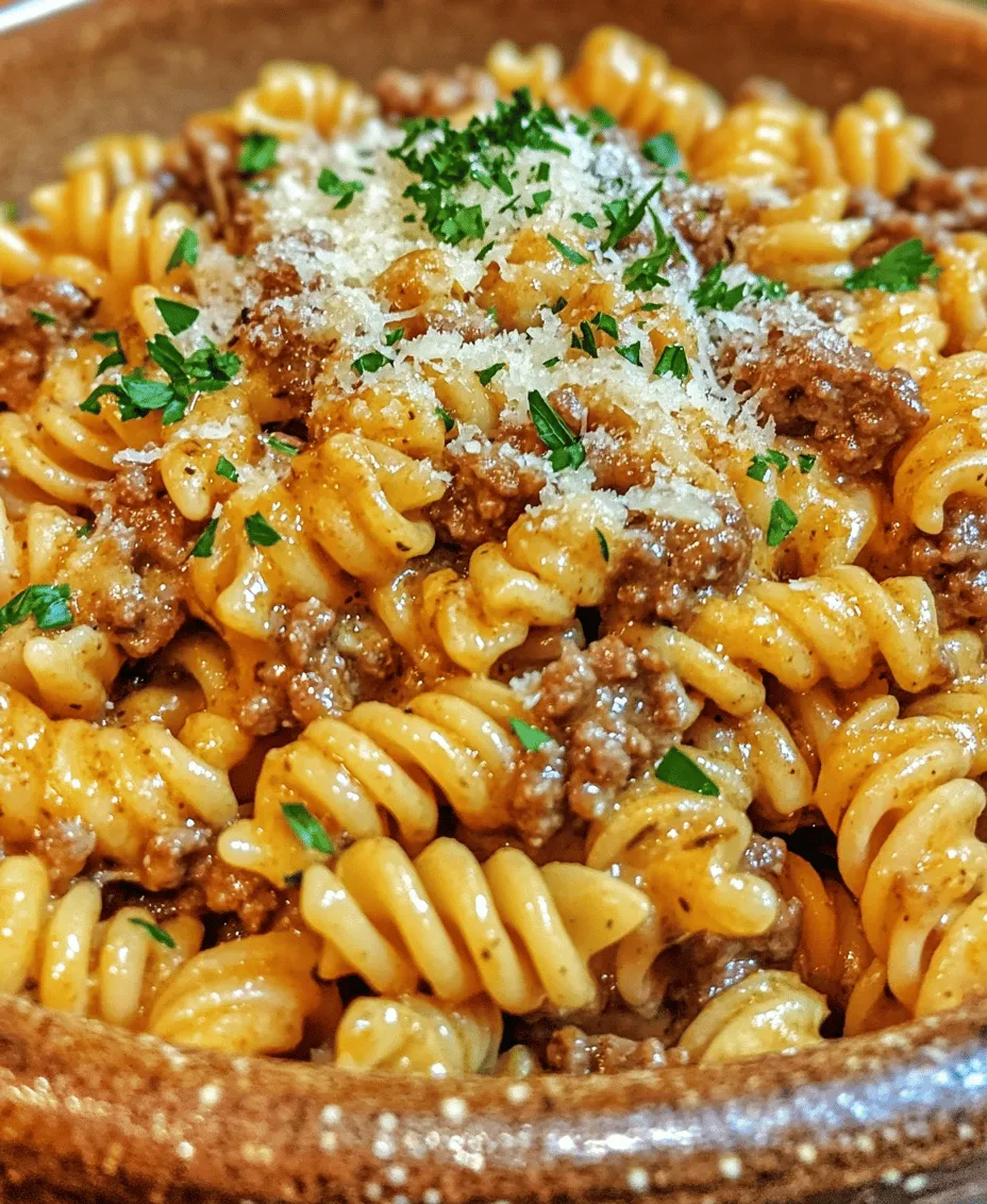 When it comes to cozy, satisfying meals that the whole family will love, Creamy Beef and Rotini in Garlic Parmesan Sauce stands out as a top contender. This dish combines the hearty goodness of ground beef with the delightful texture of rotini pasta, all enveloped in a luxurious garlic Parmesan sauce. Whether you're preparing a weeknight dinner or hosting friends for a casual gathering, this recipe exudes warmth and comfort, making it a go-to choice in many households.