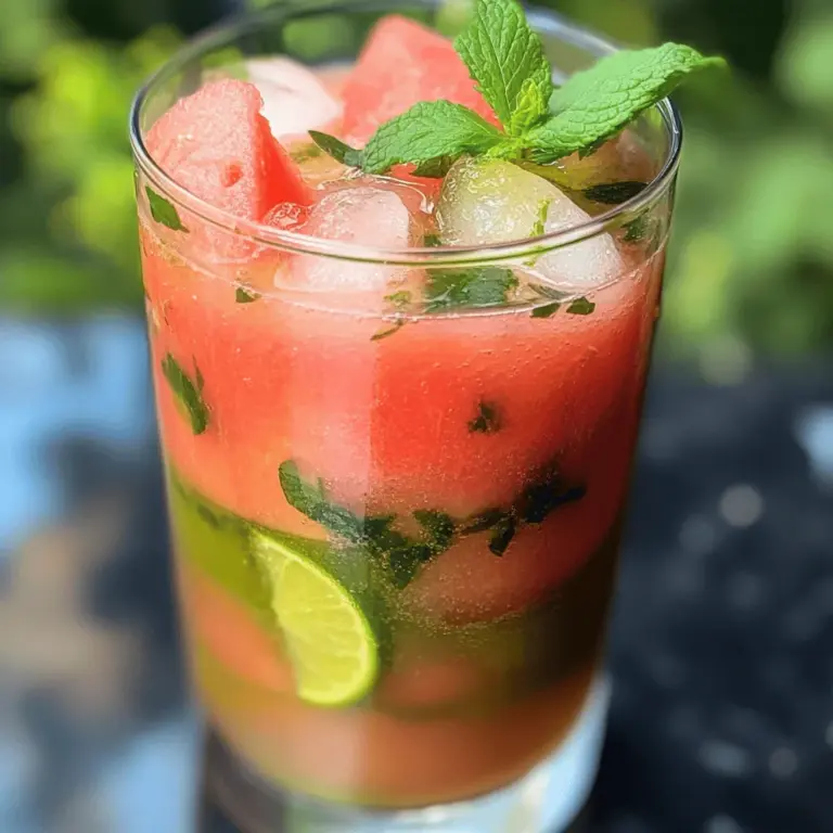 Before we dive into the recipe, let’s take a moment to appreciate the incredible health benefits of the ingredients that make up this refreshing drink. Watermelon is not only delicious but also packed with nutrients. It is primarily composed of water, making it an excellent choice for hydration. In addition to its high water content, watermelon is rich in vitamins A and C, which are essential for skin health and immune function. The natural sugars in watermelon provide a quick energy boost, making it an ideal post-workout drink.