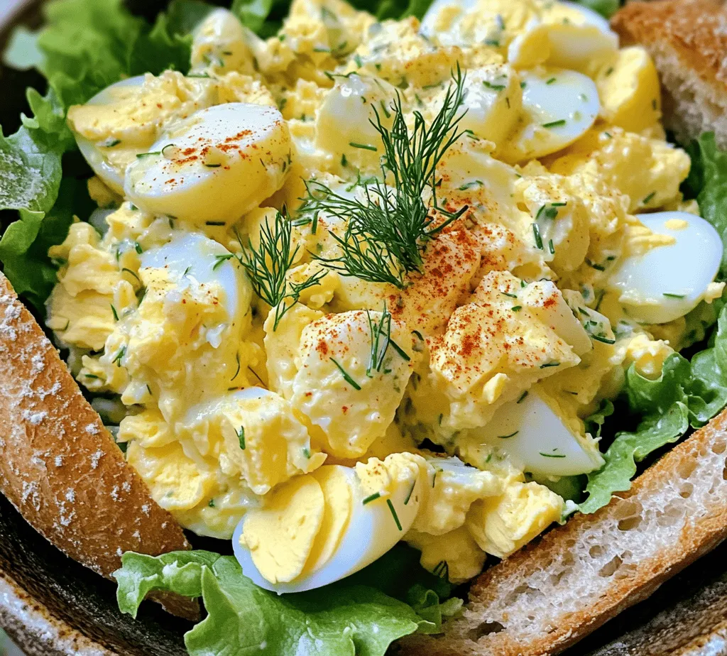 In the realm of comfort foods, few dishes evoke nostalgia quite like a classic egg salad. This Deluxe Classic Egg Salad recipe elevates a simple dish into a satisfying meal that is perfect for lunch, picnics, or as a hearty snack. With its creamy texture and fresh flavors, this egg salad not only pleases the palate but also offers a nutritious option for those seeking a protein-packed treat. Eggs are often referred to as a nutritional powerhouse, making them an ideal base for a dish that combines taste and health. The fusion of creamy mayonnaise, zesty Dijon mustard, and crisp vegetables creates a balance of flavors and textures that leaves a lasting impression.