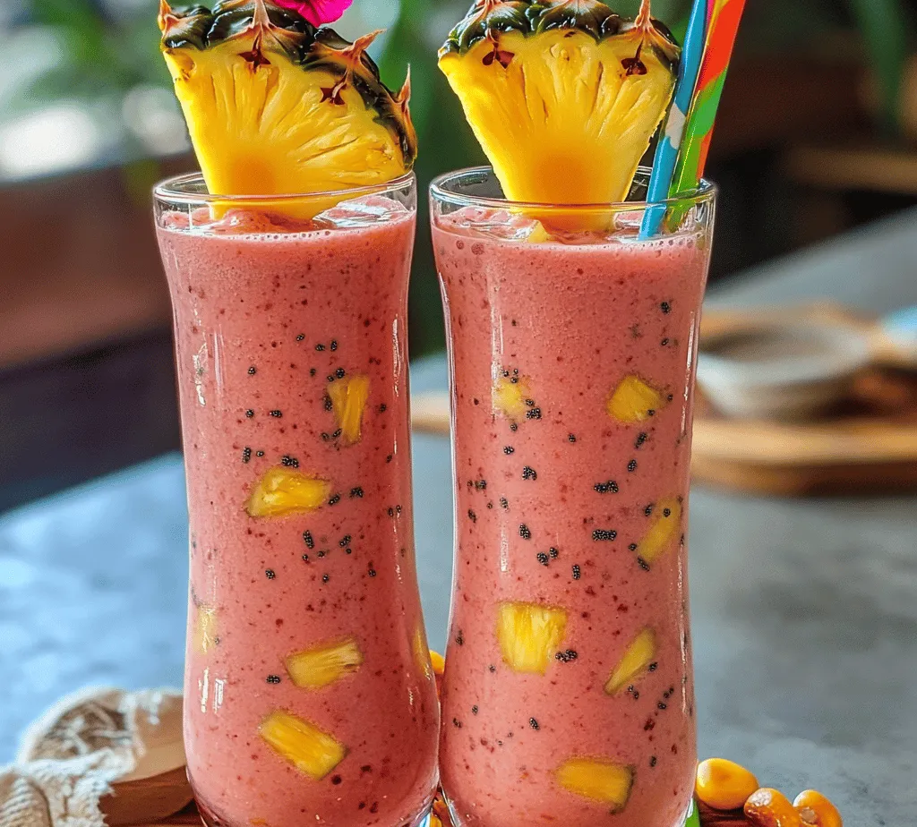 Looking for a vibrant and refreshing beverage that invigorates your day? The Hibiscus Tea Pineapple Smoothie might just be your new favorite treat. This enticing smoothie combines the tangy flavors of hibiscus tea and fresh pineapple with the creamy richness of banana and coconut milk, creating a drink that is not only delicious but also packed with nutrients.