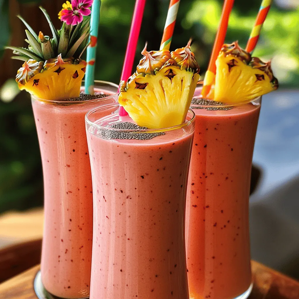 Looking for a vibrant and refreshing beverage that invigorates your day? The Hibiscus Tea Pineapple Smoothie might just be your new favorite treat. This enticing smoothie combines the tangy flavors of hibiscus tea and fresh pineapple with the creamy richness of banana and coconut milk, creating a drink that is not only delicious but also packed with nutrients.