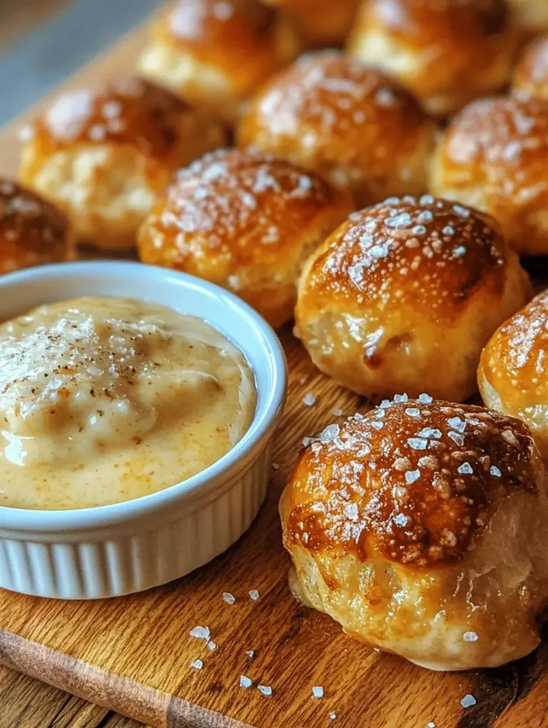 There’s something truly magical about homemade pretzel bites. These delightful morsels are a perfect blend of buttery flavor and soft, chewy texture that makes them irresistible to snack on. Whether you're hosting a game day gathering, a family movie night, or simply craving a tasty treat, these pretzel bites are the ideal appetizer that will surely impress your guests and satisfy your cravings. The joy of making them from scratch elevates the experience, allowing you to enjoy the warm aroma of freshly baked pretzels wafting through your kitchen.