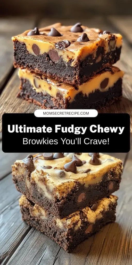 Indulge in the ultimate dessert experience with these fudgy chewy browkies! Combining rich brownie layers with chewy cookie textures, these decadent treats are perfect for any gathering or cozy night in. With simple ingredients and quick preparation, they cater to every sweet tooth. Try different chocolate variations to customize your browkies to your liking. Bake, share, and enjoy! #Baking #Desserts #Browkies #ChocolateLovers #EasyRecipes