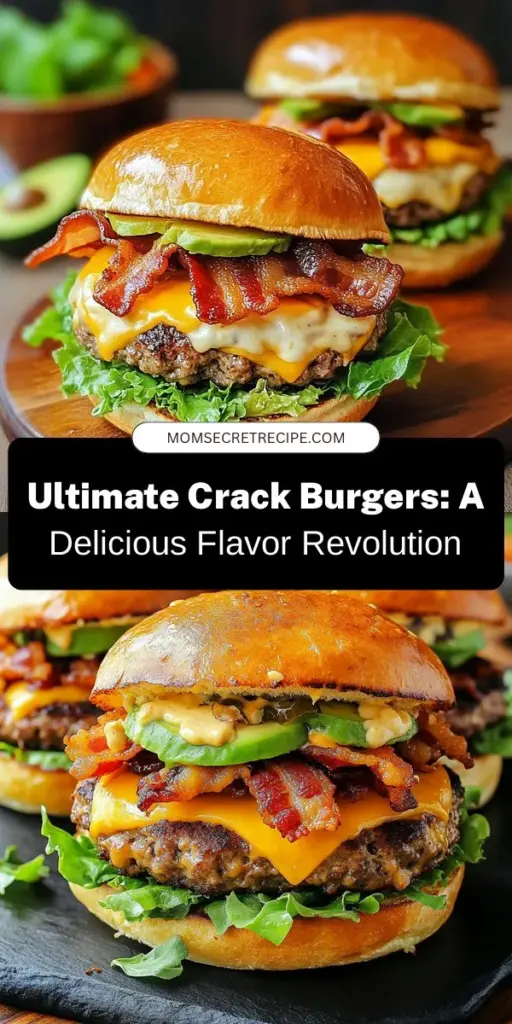 Get ready to elevate your burger game with the Ultimate Crack Burgers! This delicious recipe combines ground beef and pork for an unforgettable juicy patty, enhanced with aromatic onions, garlic, and spices. Topped with melted cheddar cheese and served on buttery brioche buns, these burgers are perfect for any gathering or cozy night in. Discover how to create this flavor-packed dish and impress your friends and family! #UltimateCrackBurgers #BurgerRecipe #Foodie #BBQ #ComfortFood #BurgerLovers