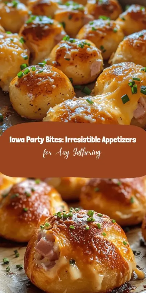 Looking for a crowd-pleasing appetizer that will impress your guests? Try Iowa Party Bites! These savory treats beautifully combine salty pretzels with creamy cheese and flavorful Iowa ham. Perfect for any gathering, from game days to holiday parties, these bites are easy to make and sure to delight. Explore different variations and serve with tasty dips for an unforgettable experience. Bring a taste of Iowa to your next event! #Appetizers #PartyFood #IowaPartyBites #DeliciousSnacks #RecipeIdeas #Gatherings